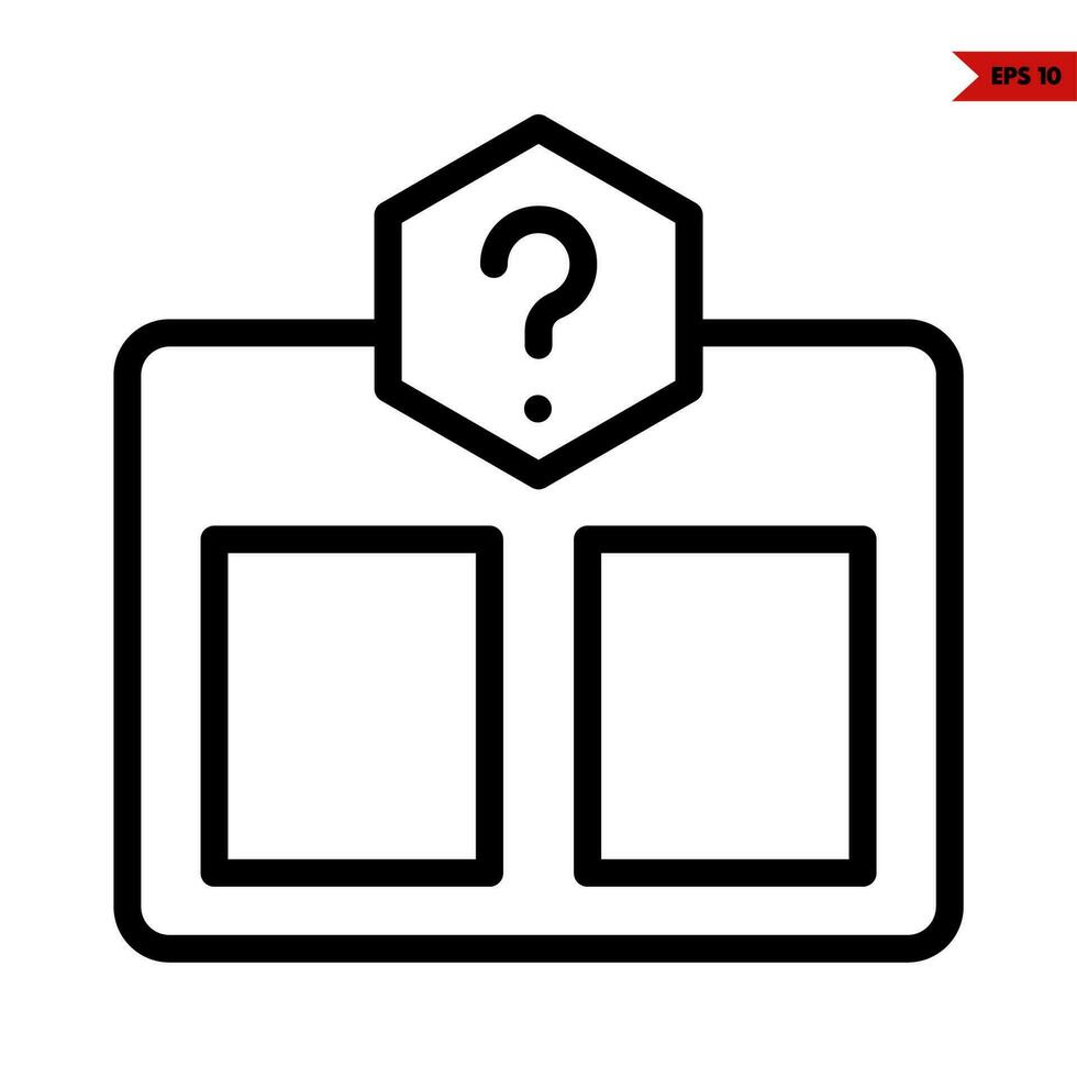 question mark in shape with book line icon vector