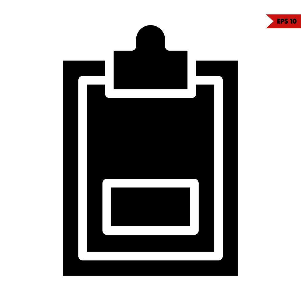 clipboard glyph icon vector