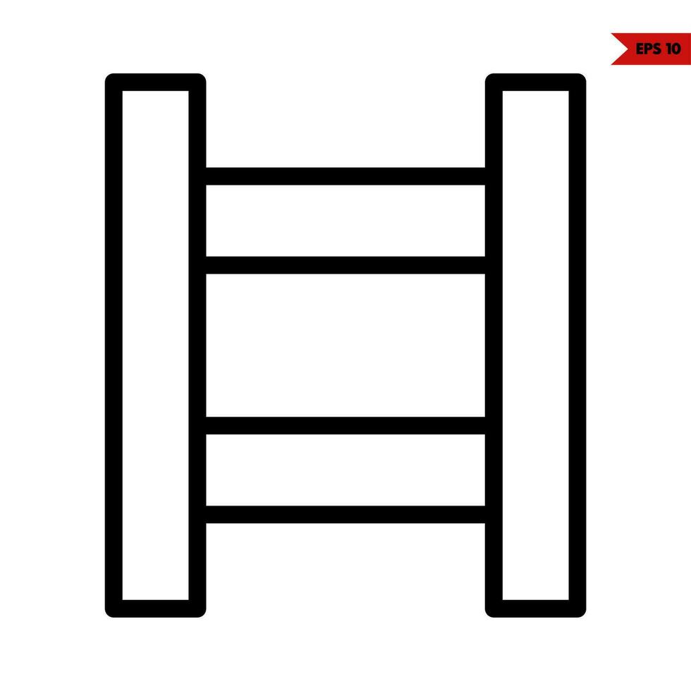 ladder line icon vector