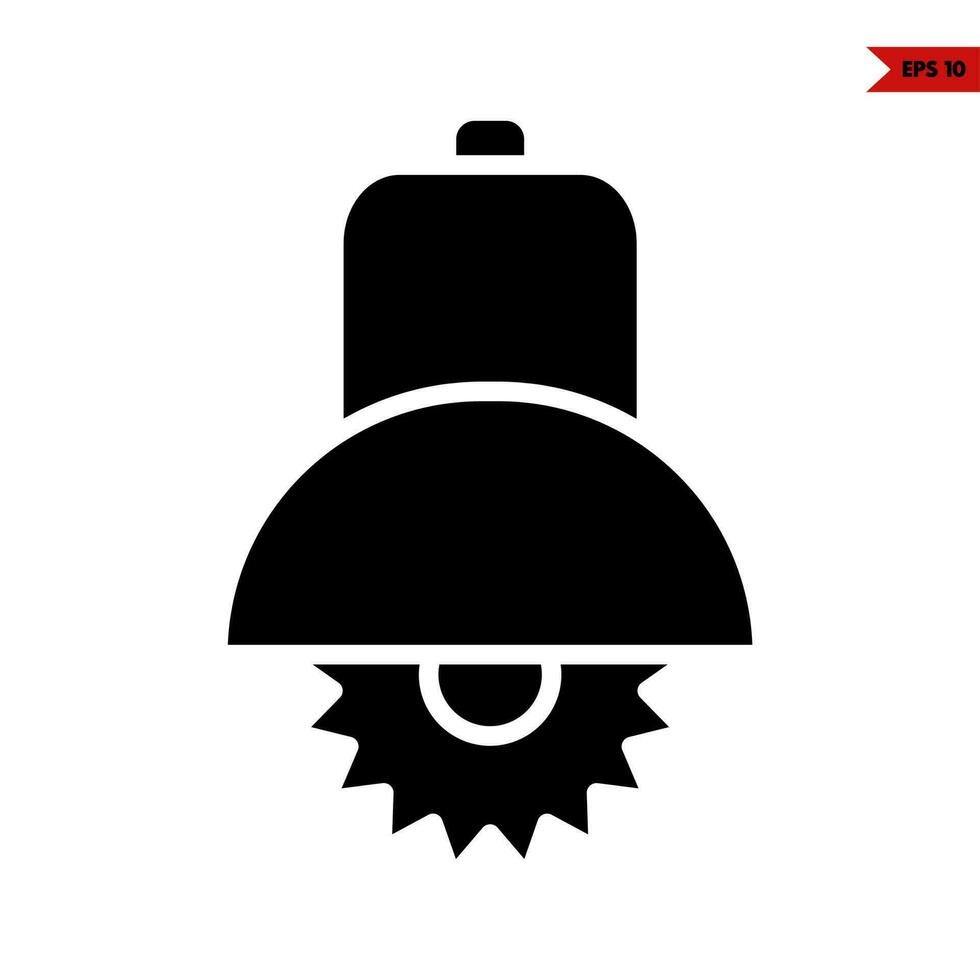 Chainsaw glyph icon vector