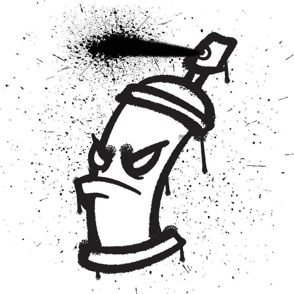 Vector graffiti spray character isolated vector