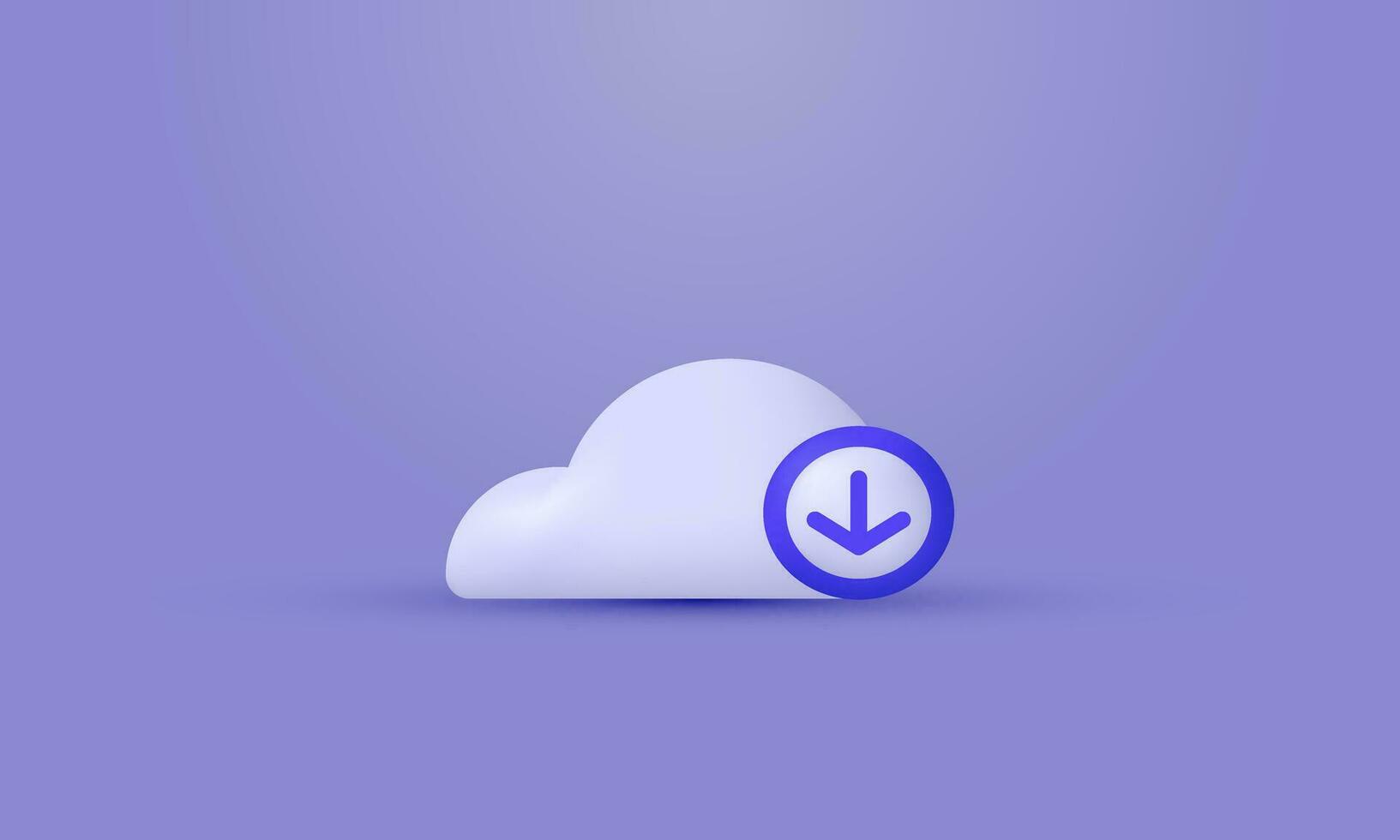 illustration creative 3d icon download multimedia file document cloud concept symbols isolated on background vector