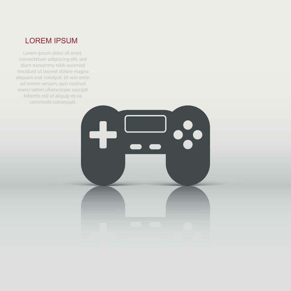 palanca de mando firmar icono en plano estilo. gamepad vector ilustración en blanco aislado antecedentes. juego de azar consola controlador negocio concepto.