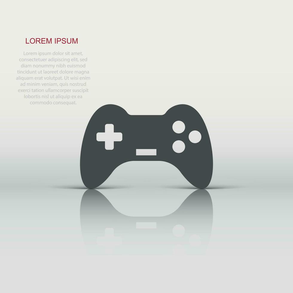 palanca de mando firmar icono en plano estilo. gamepad vector ilustración en blanco aislado antecedentes. juego de azar consola controlador negocio concepto.