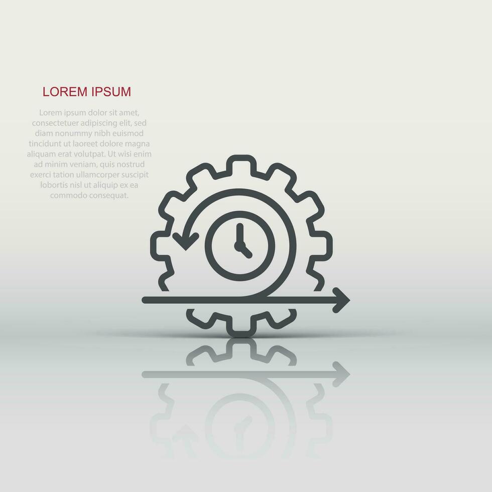 Agile icon in flat style. Flexible vector illustration on white isolated background. Arrow cycle business concept.