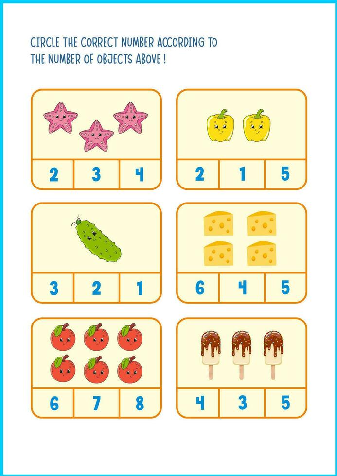 nursery worksheet, learning to count and tracing numbers vector