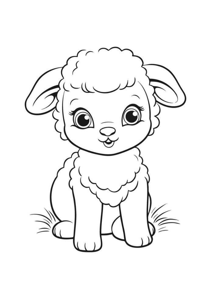 colorante bebé animales para niños vector