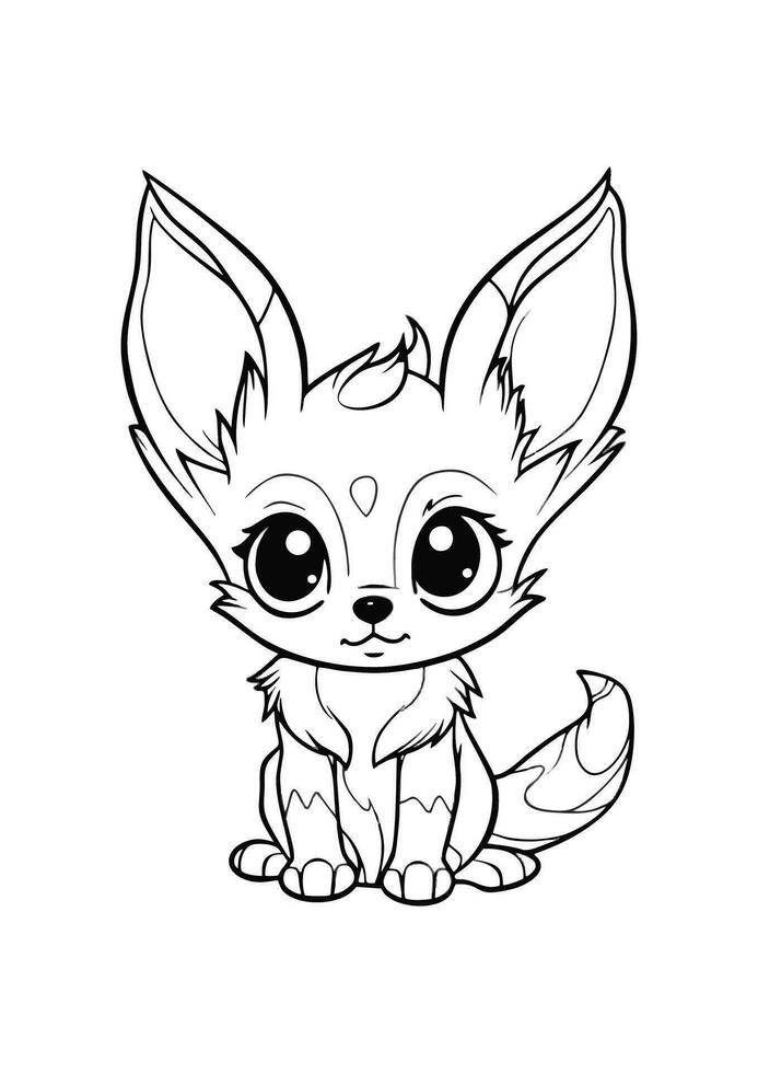 Coloring baby animals for kids vector