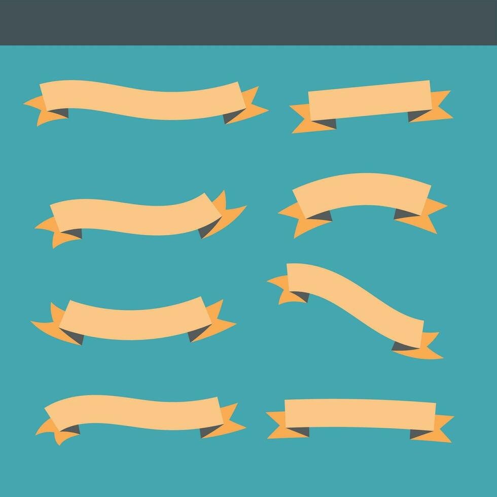 set of blank ribbons vector