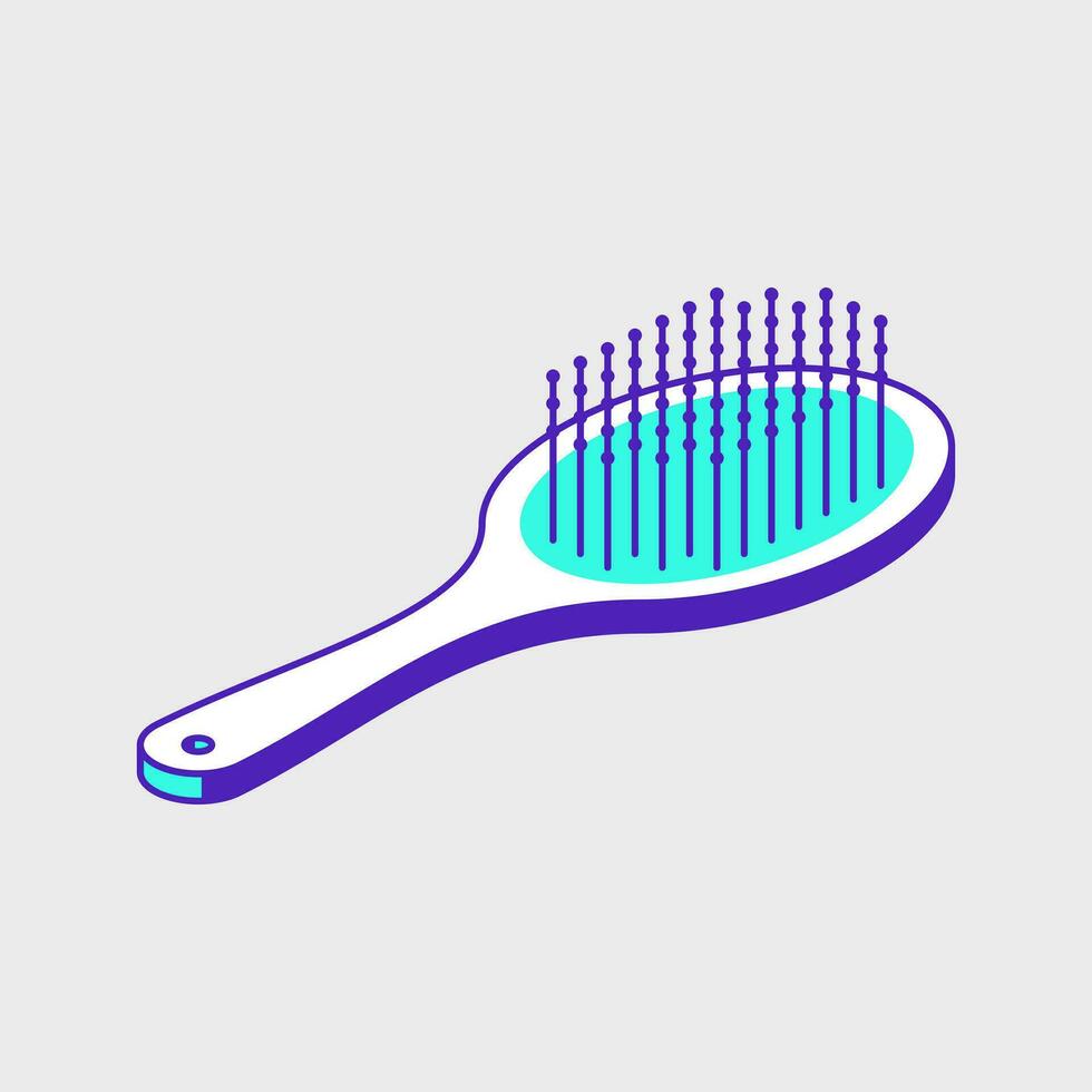 Hair brush isometric vector illustration