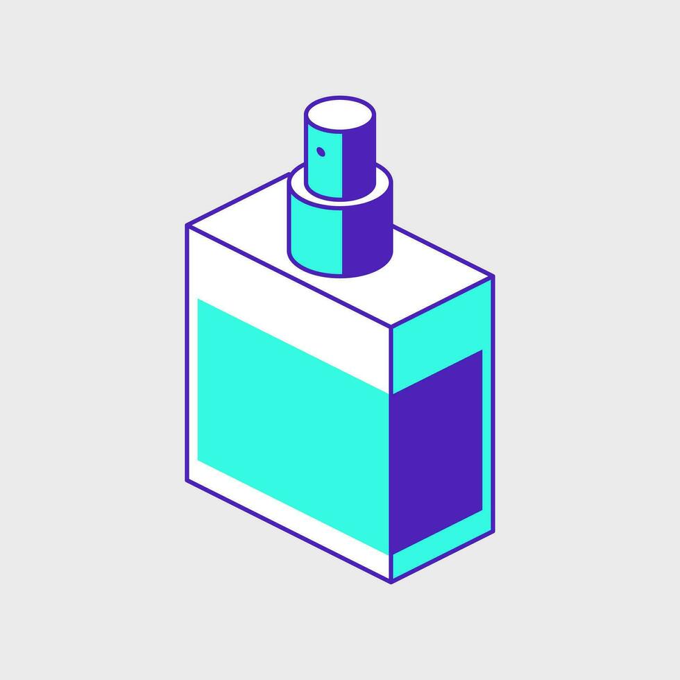 Perfume isometric vector illustration