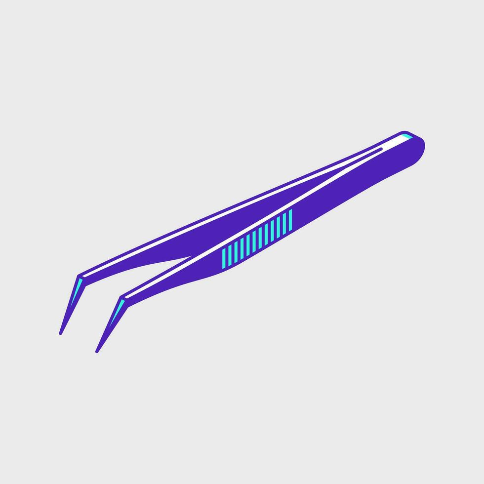 Tweezers isometric vector illustration