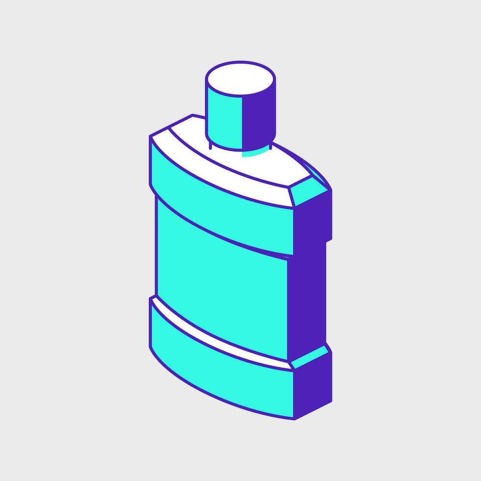 Mouthwash isometric vector illustration