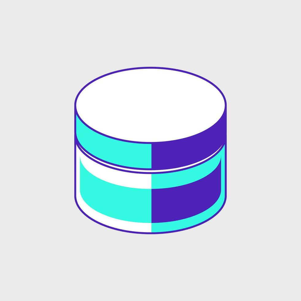 Cosmetic jar isometric vector illustration