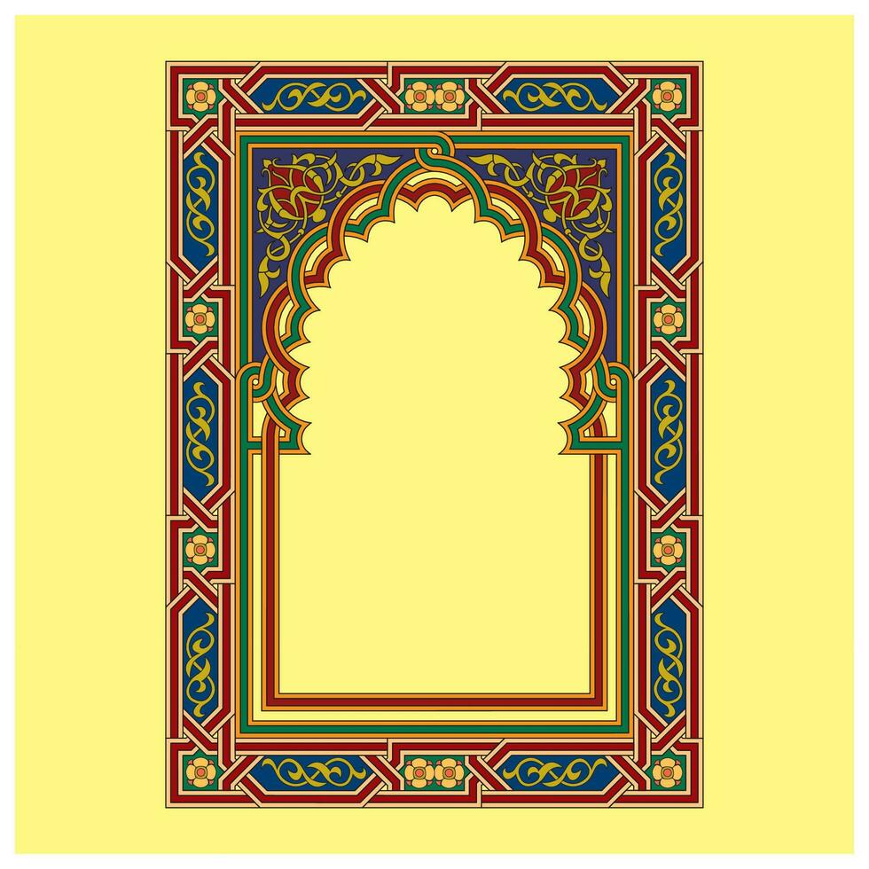 Decorative arabesques full of shapes and colors for wall decor and home decoration vector