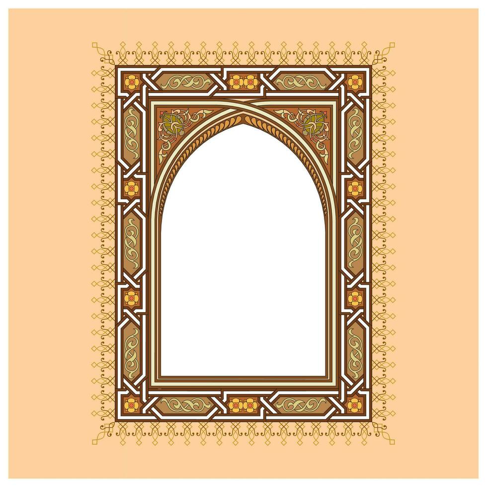 Decorative arabesques full of shapes and colors for wall decor and home decoration vector