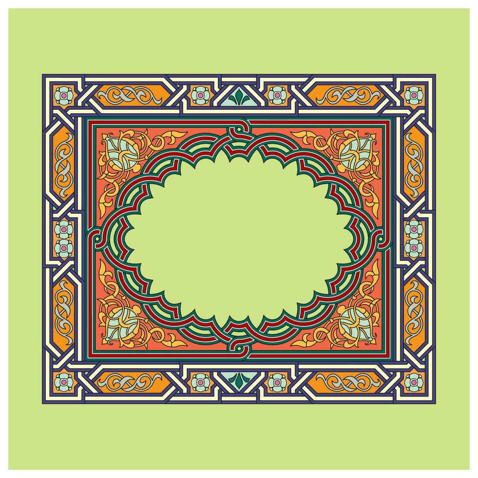 Decorative arabesques full of shapes and colors for wall decor and home decoration vector
