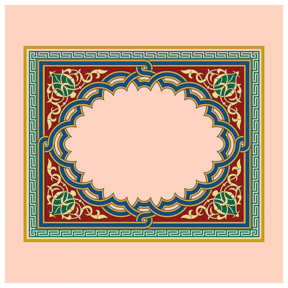 Decorative arabesques full of shapes and colors for wall decor and home decoration vector