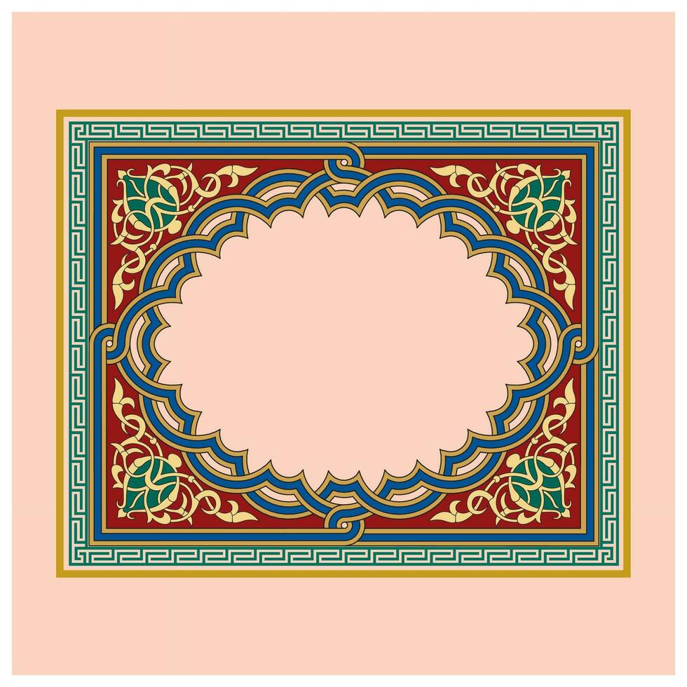 Decorative arabesques full of shapes and colors for wall decor and home decoration vector