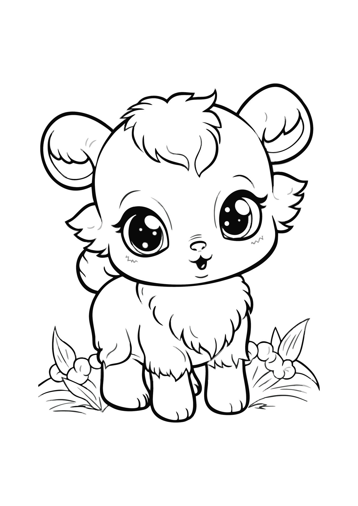 Coloring baby animals for kids 24757989 Vector Art at Vecteezy