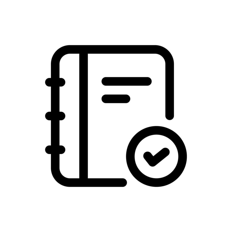 Simple Planner icon. The icon can be used for websites, print templates, presentation templates, illustrations, etc vector