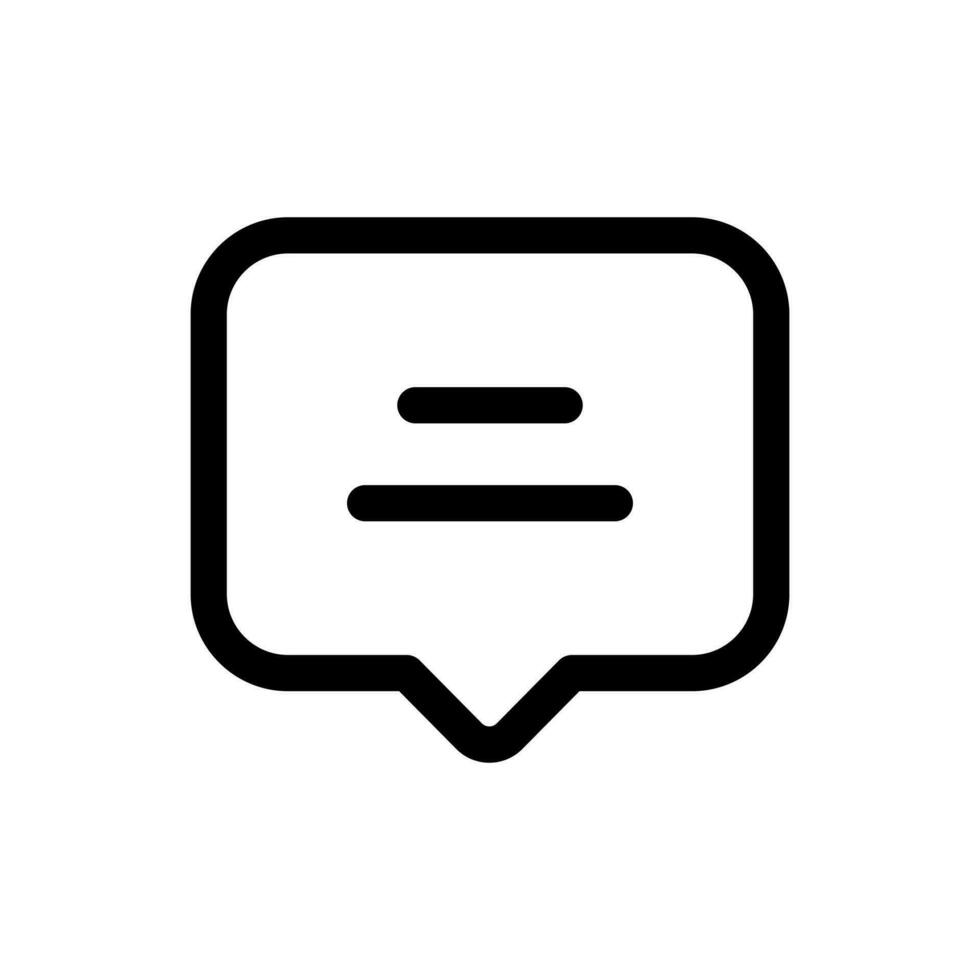 Simple Chat Bubble icon. The icon can be used for websites, print templates, presentation templates, illustrations, etc vector