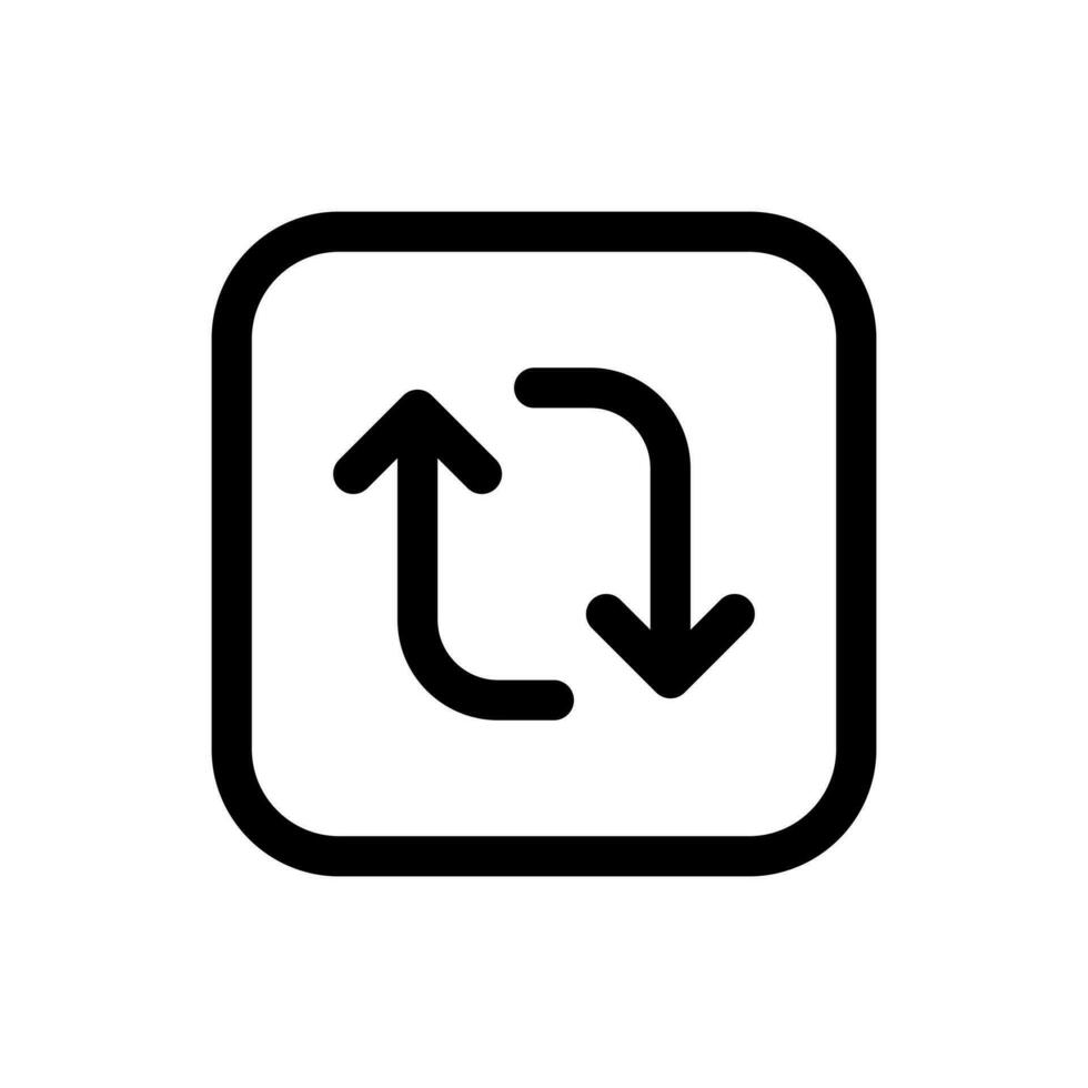 Simple Repost icon. The icon can be used for websites, print templates, presentation templates, illustrations, etc vector