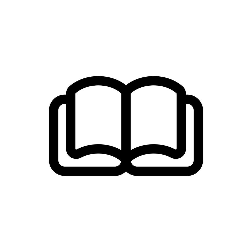 Simple Open Book icon. The icon can be used for websites, print templates, presentation templates, illustrations, etc vector