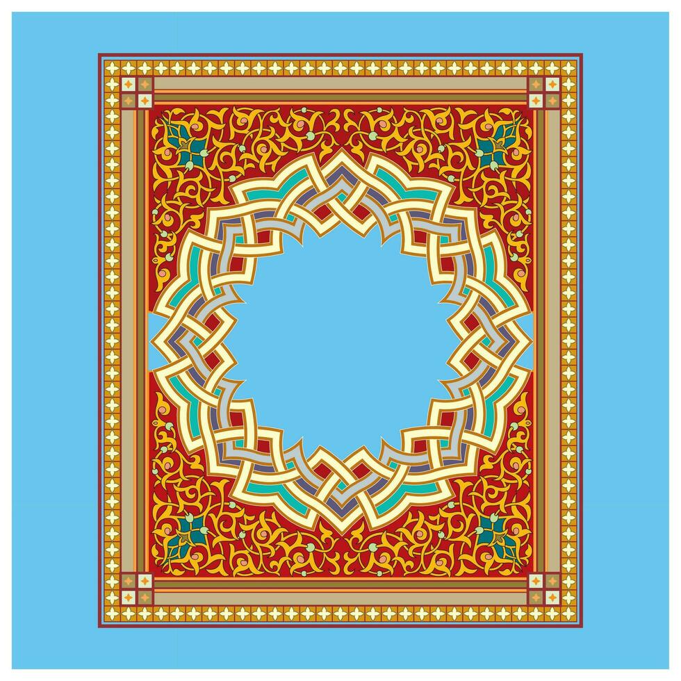 Decorative arabesques full of shapes and colors for wall decor and home decoration vector