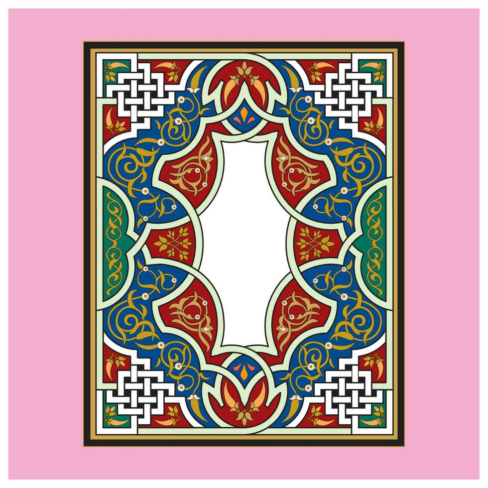 Decorative arabesques full of shapes and colors for wall decor and home decoration vector