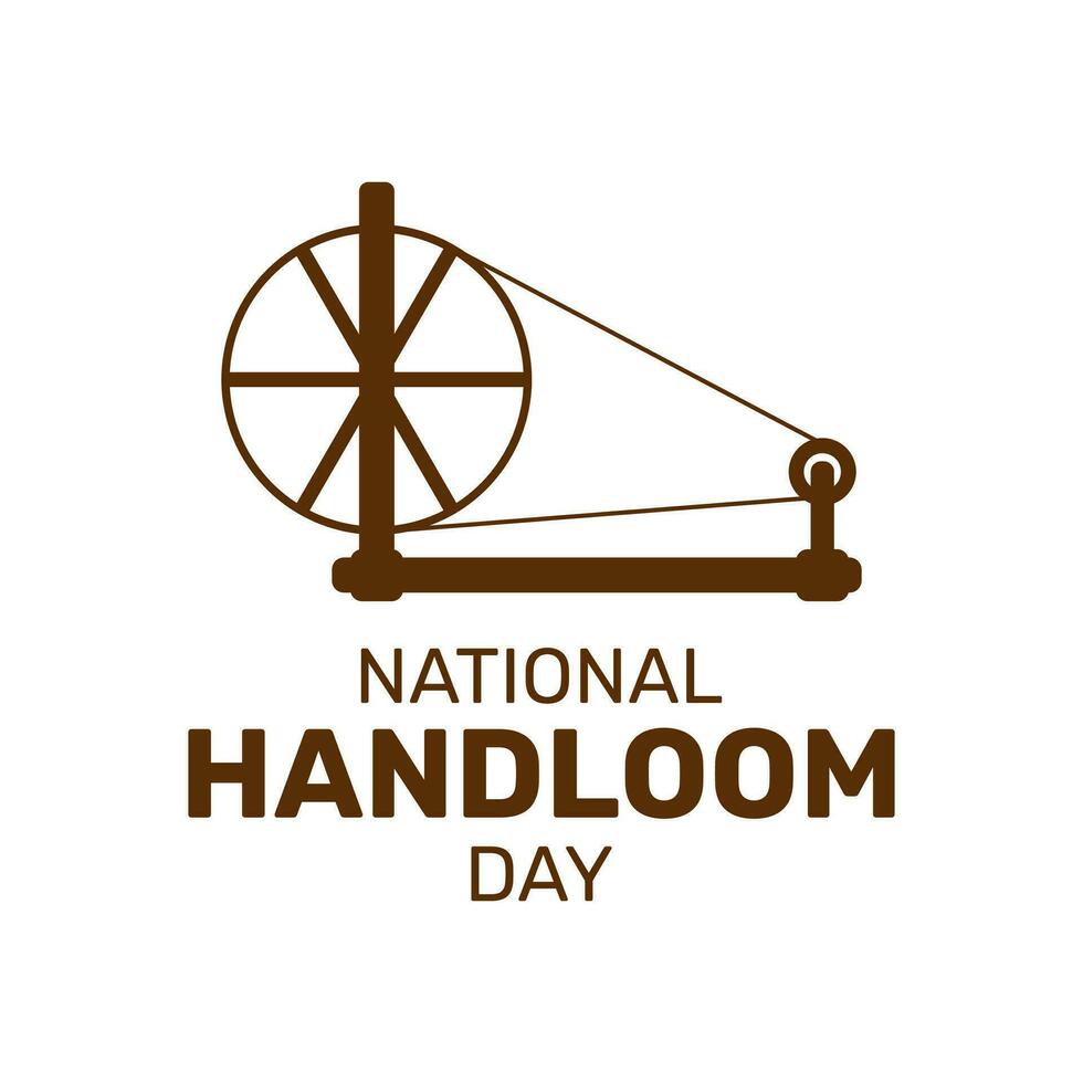 Vector illustration of National Handloom Day isolated on white background in flat design