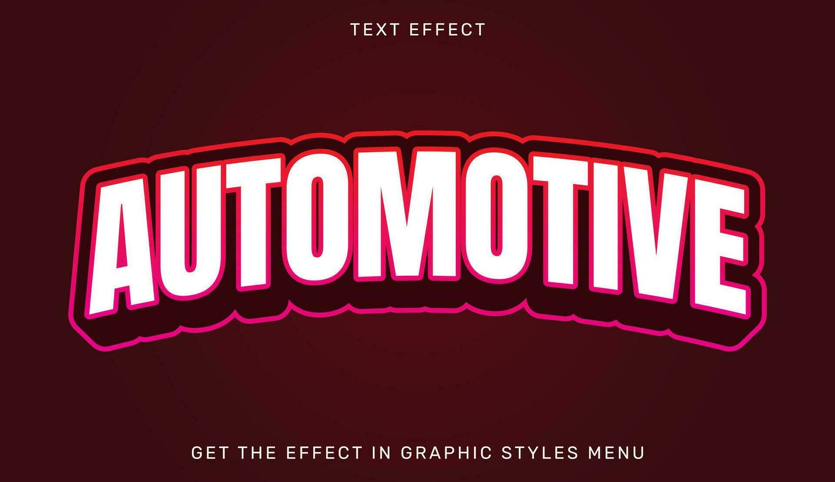 Automotive editable text effect in 3d style. Suitable for brand or business logo vector