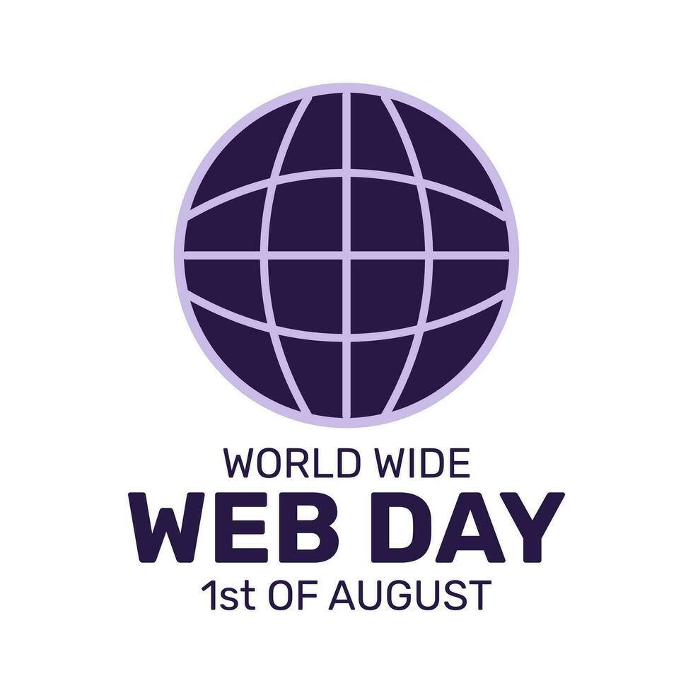 World Wide Web Day with globe icon in flat design vector