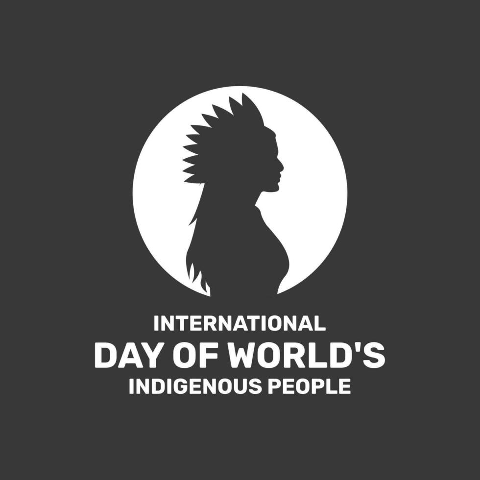 International Day of World Indigenous People in flat design vector