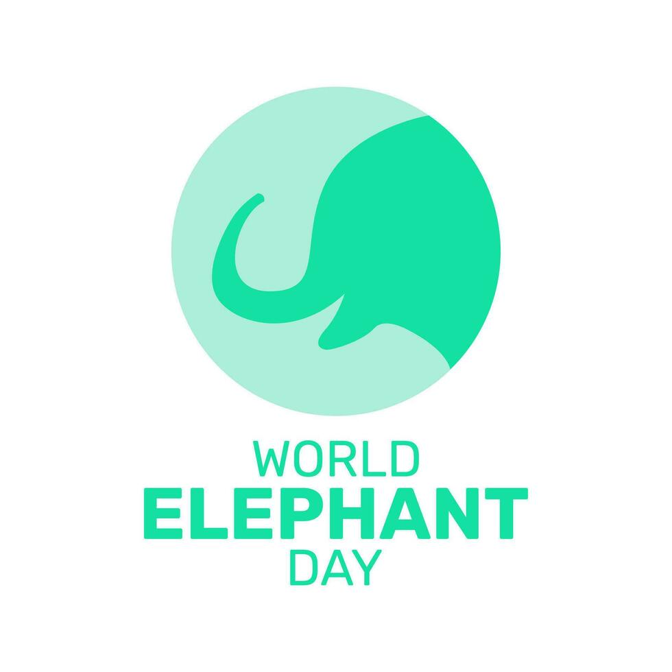 vector ilustración de mundo elefante día en plano diseño