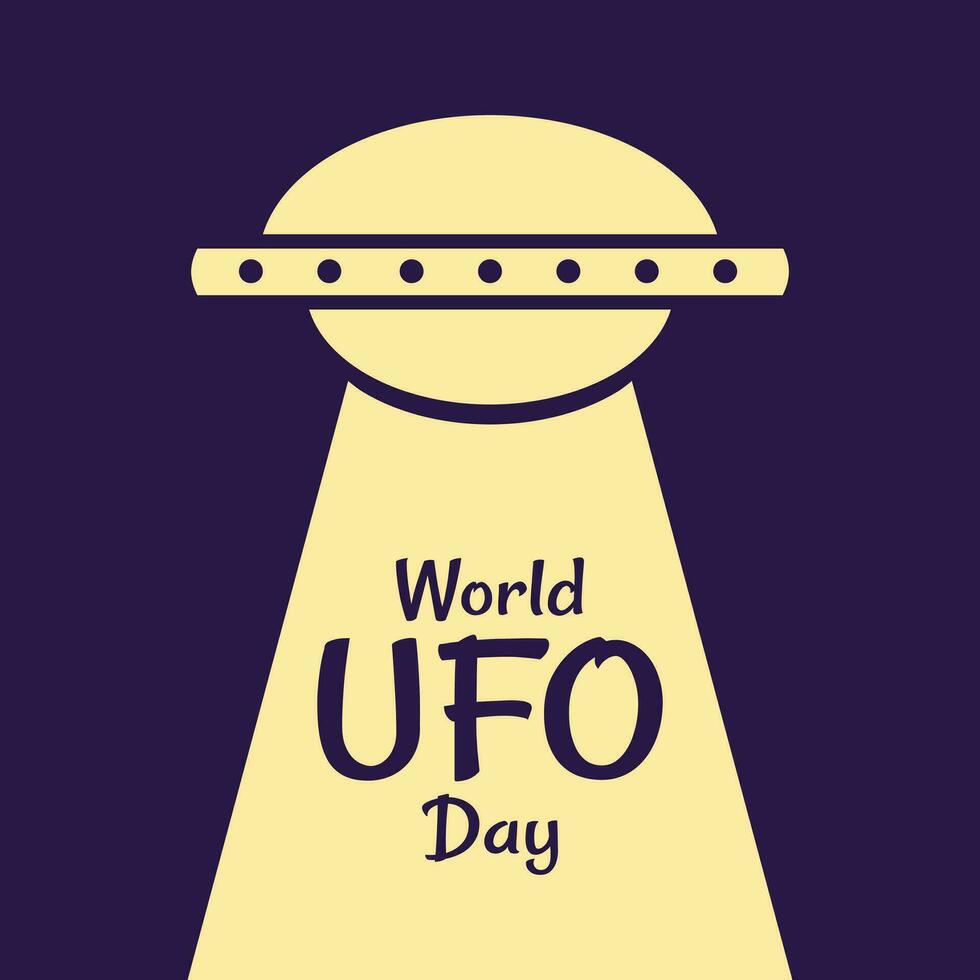 Vector illustration of World UFO Day in flat design