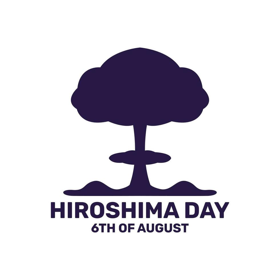 Vector illustration of Hiroshima Day in flat design