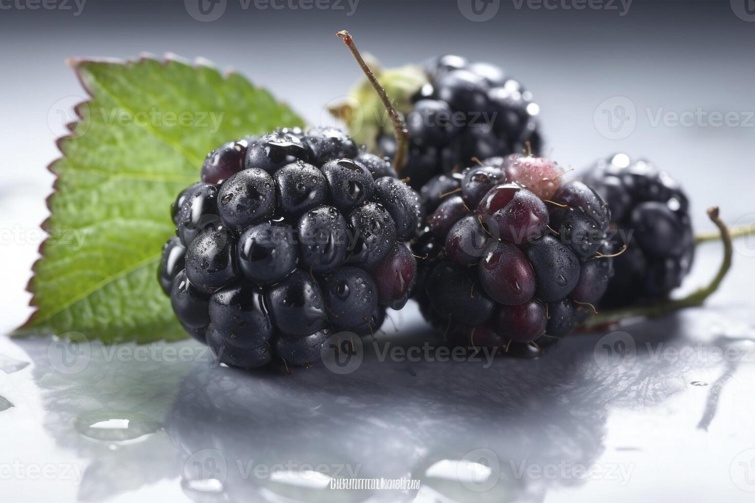 Blackberries, created with photo