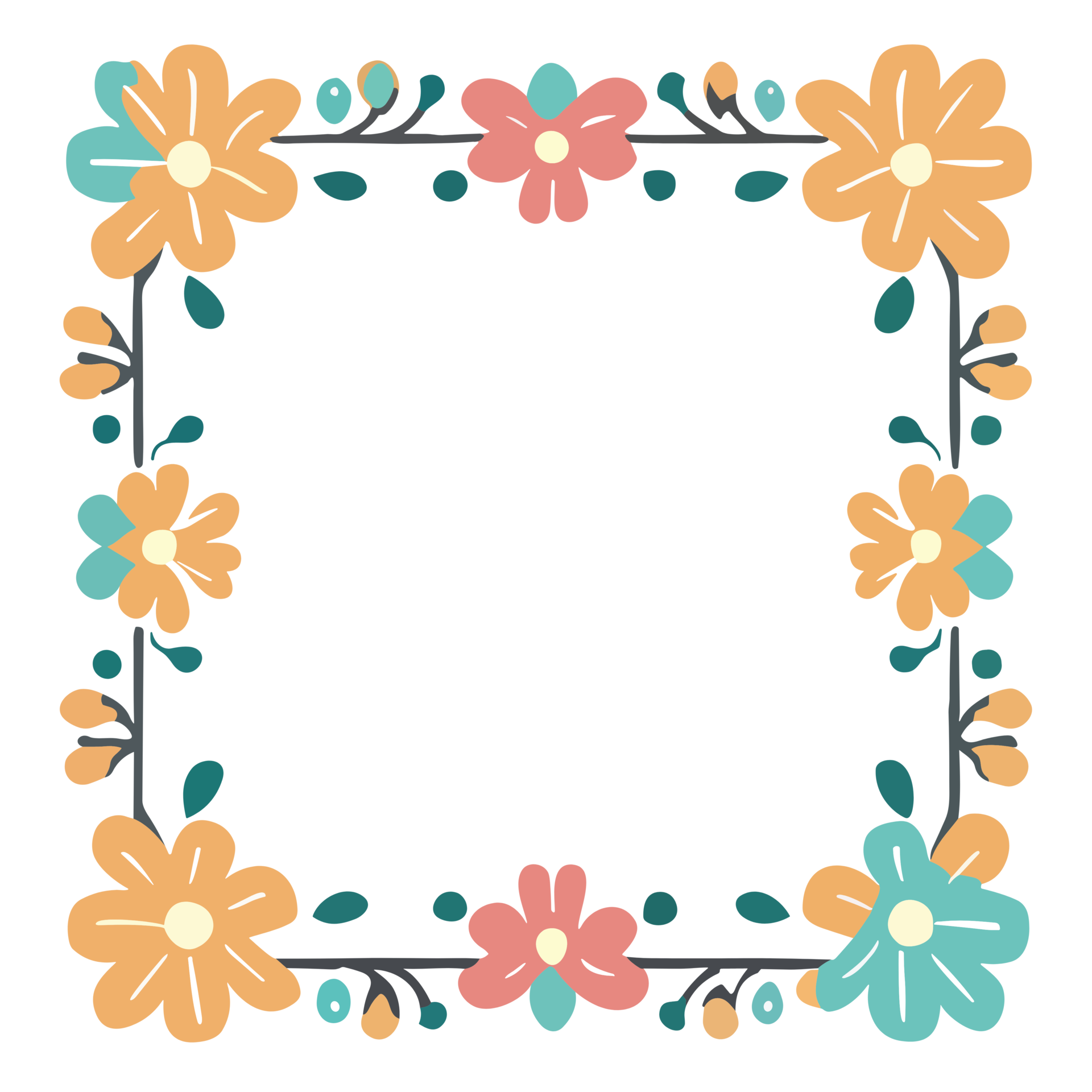 Flower border transparent background 24758803 PNG