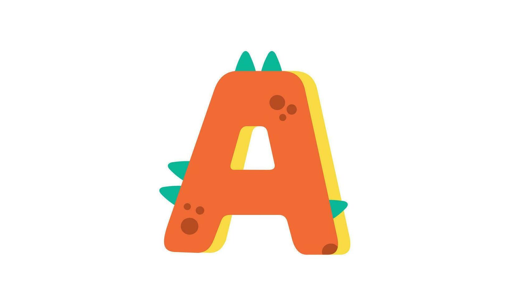 Lettering Alphabetic Typography Illustration in Dinosaur Theme vector