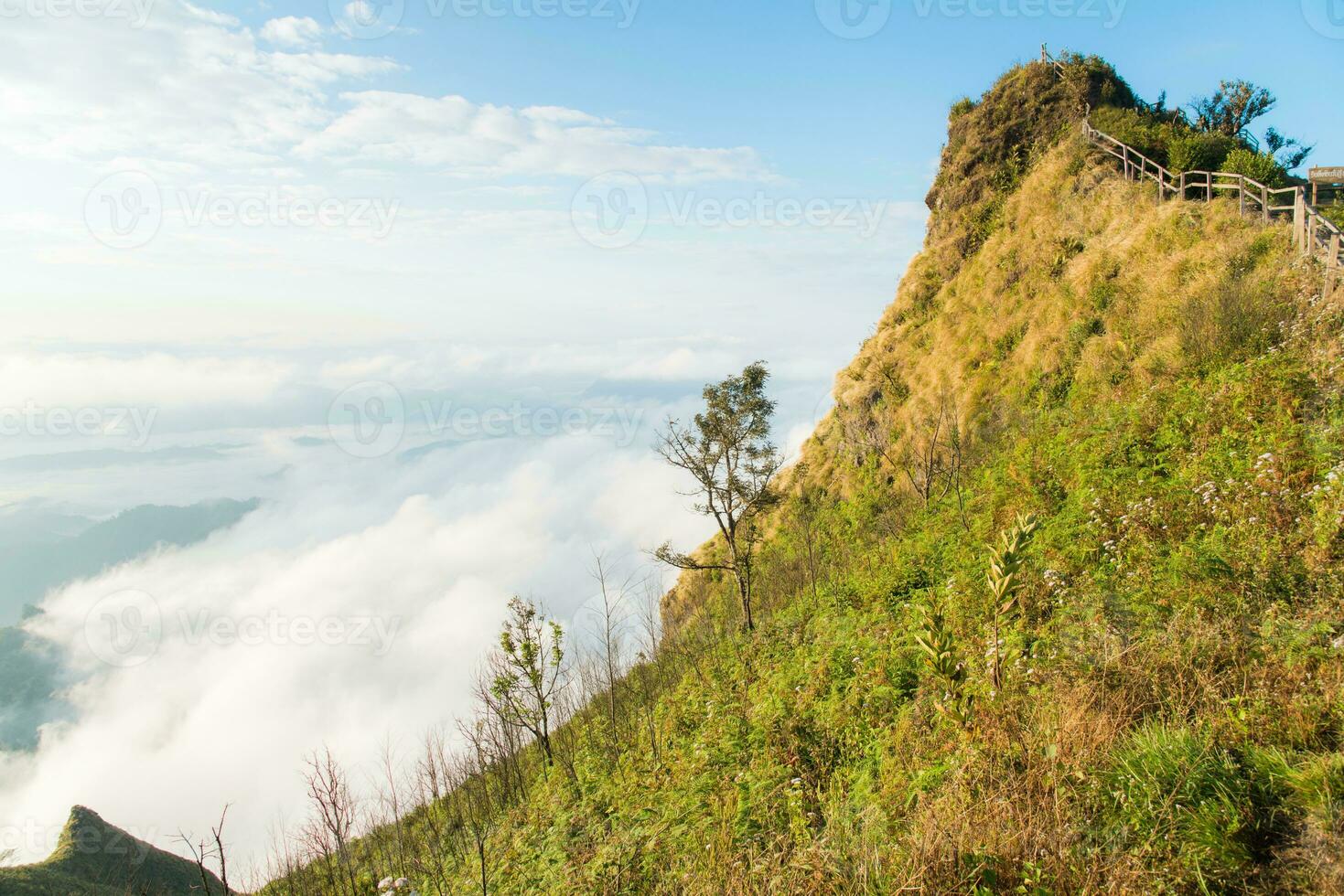 The beautiful landscape of Phu Chi Dao an iconic natural landmark in Chiang Rai province of Thailand. photo