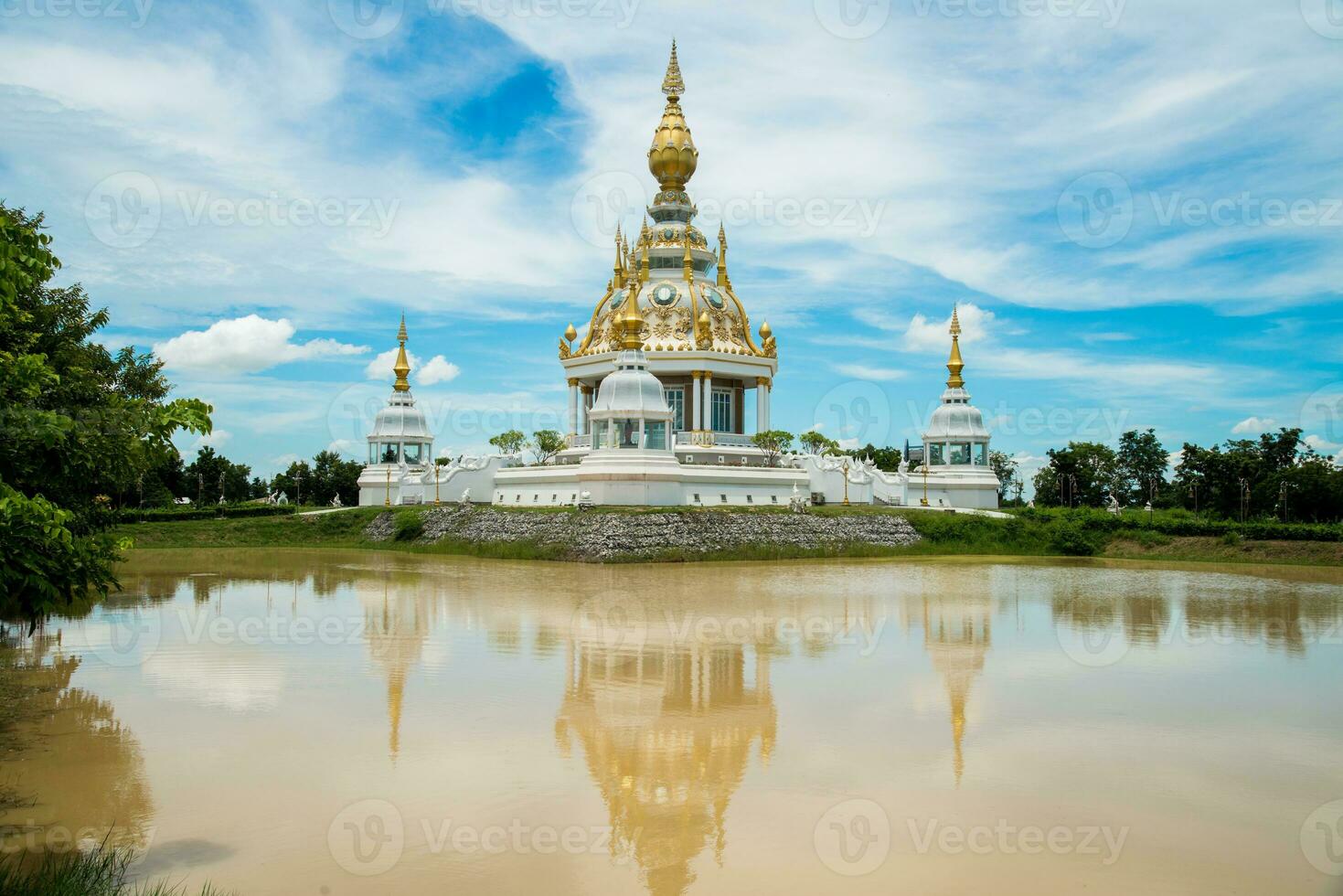 Maha Rattana Chedi Sri Trai Loka Dhatu located in Khon Kaen province of Thailand. photo