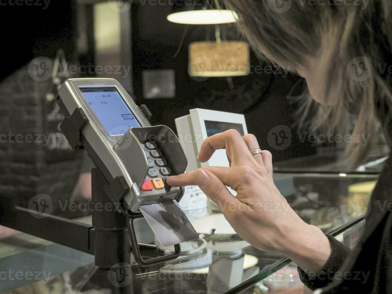 card payment, password entry photo
