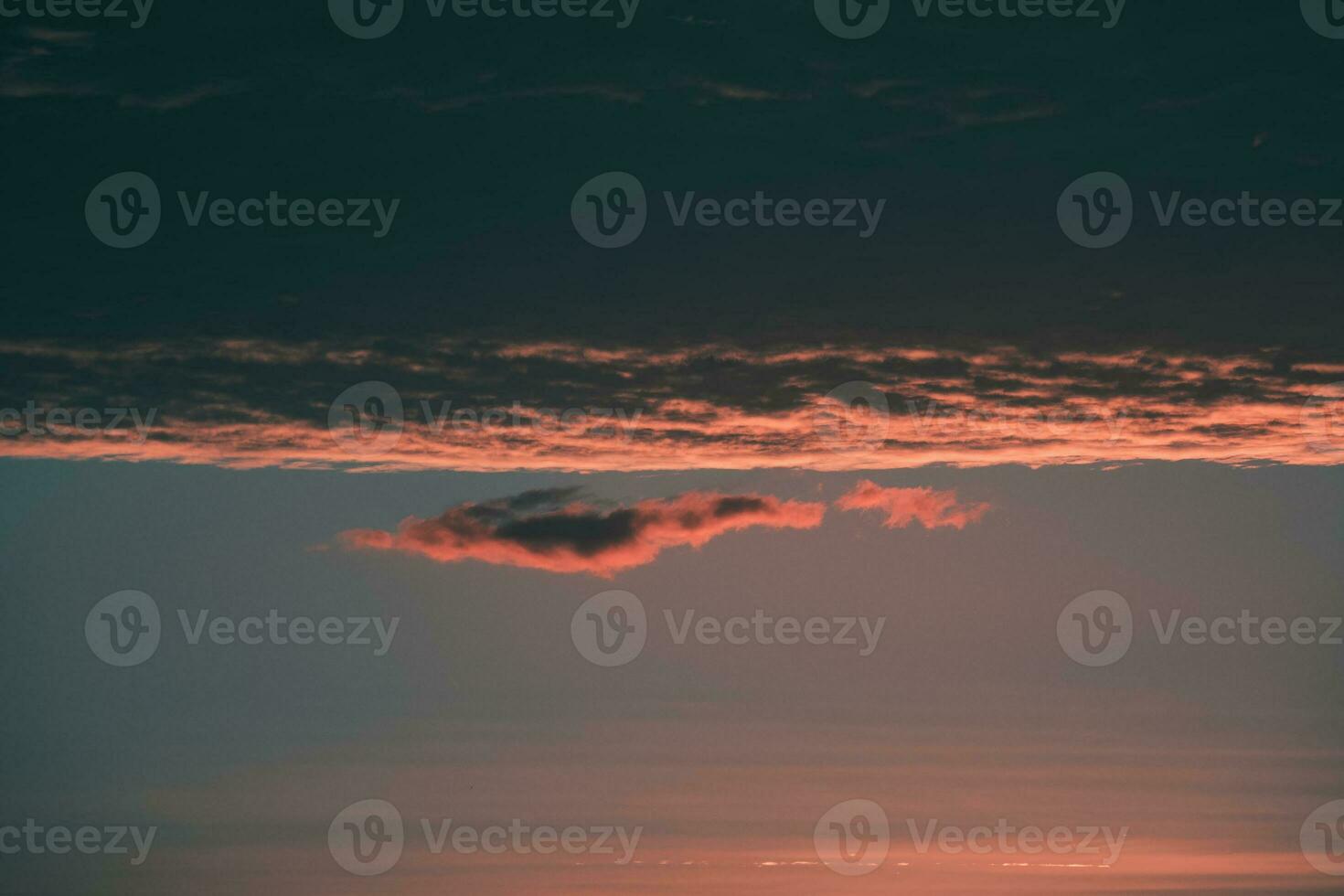 Dark evening sky, soft focus. Colorful cloudy sky at sunset. Sky texture, abstract nature background photo