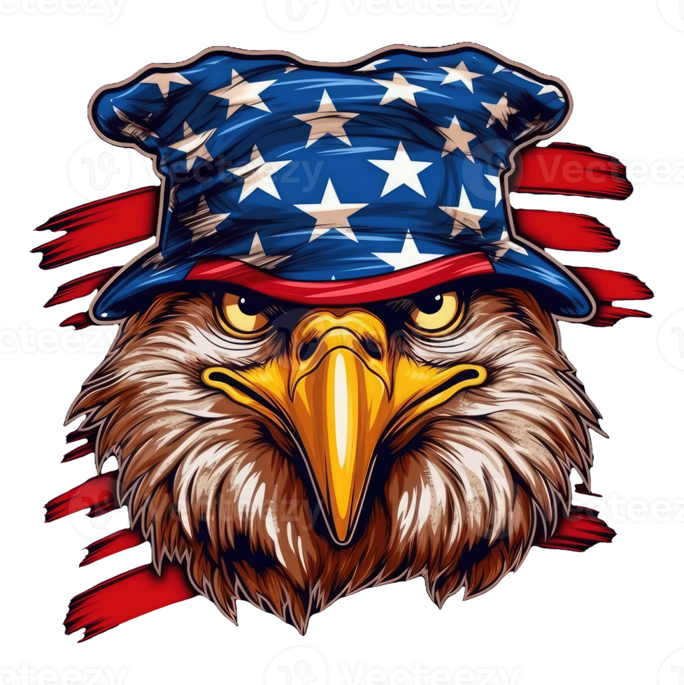 eagle with american flag . png