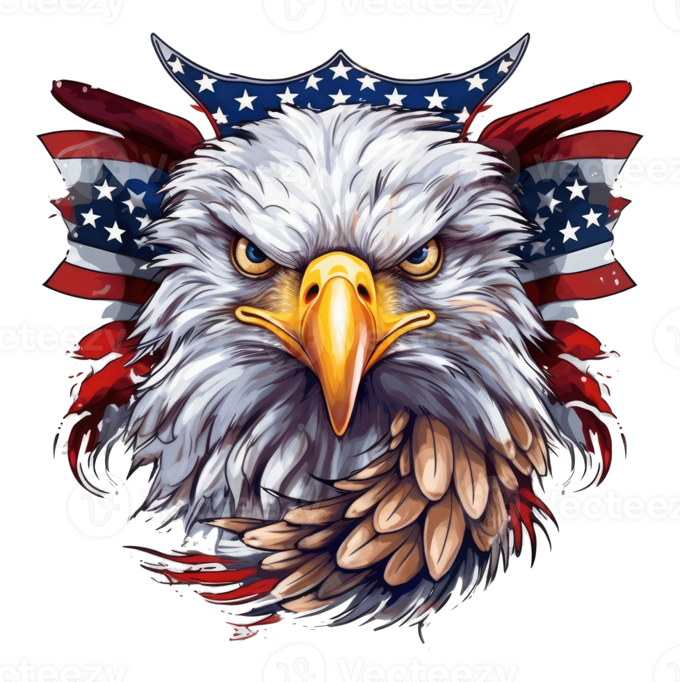 eagle and american flag . png