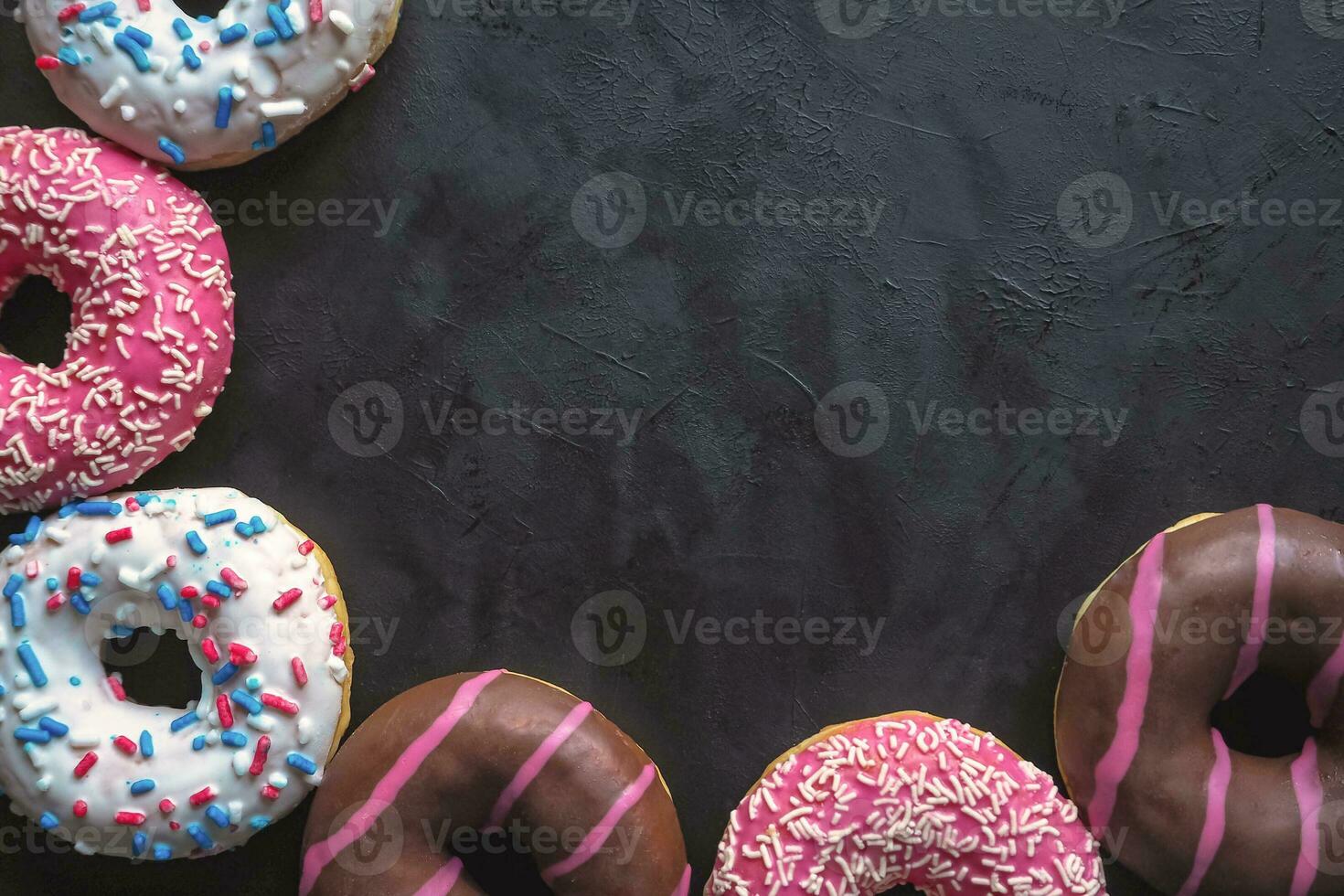 Sweet colored donuts photo