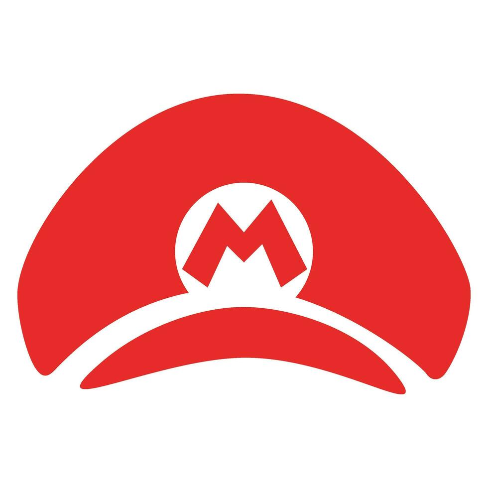 hat super mario.Old video game vector