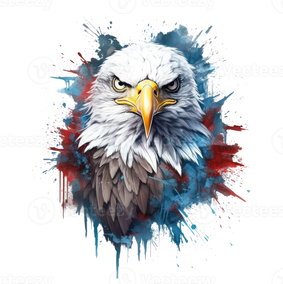 eagle with american flag . png