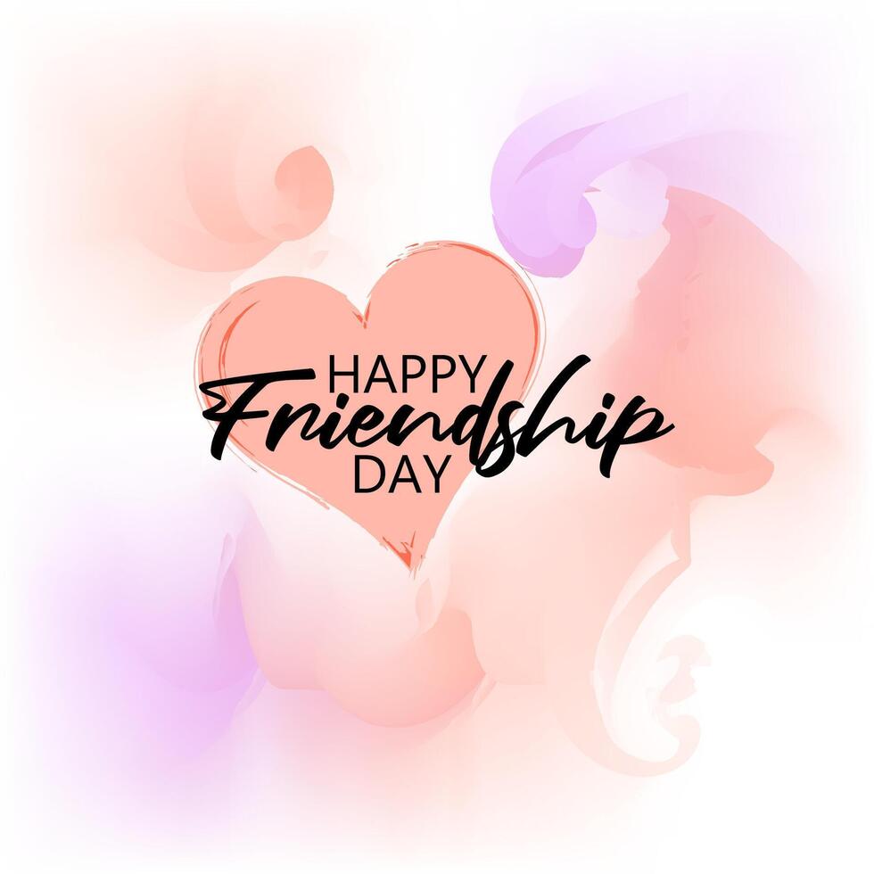 Happy Friendship Day Greeting Card Design. Friendship day typography